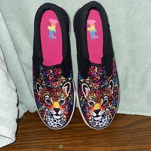Hot Topic Lisa Frank canvas slip ons